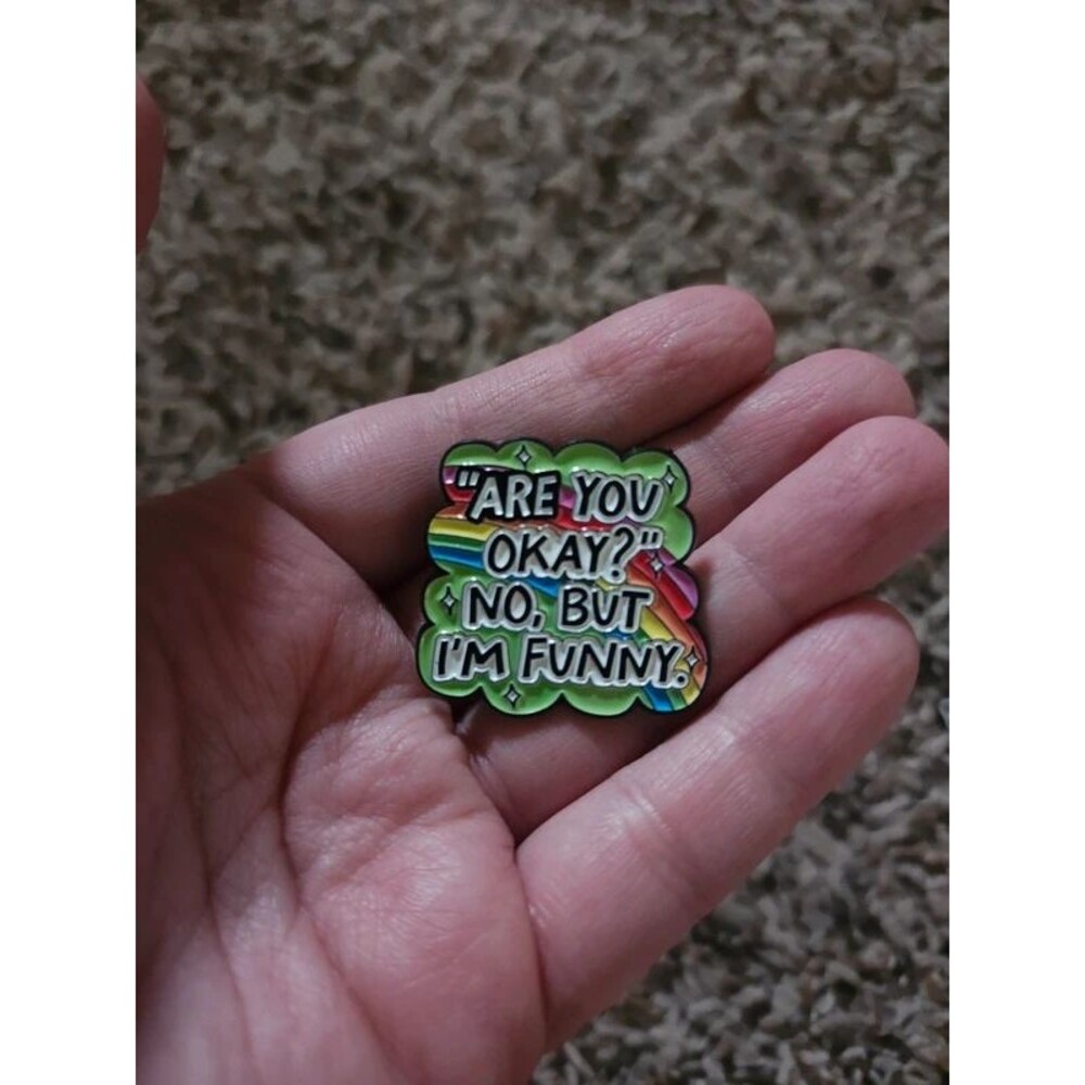 Funny enamel metal pin